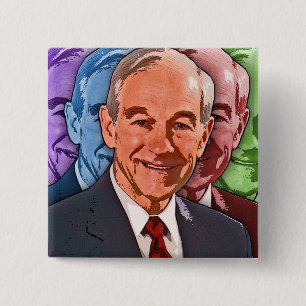 Elect Ron Paul For President 15 Cm Square Badge