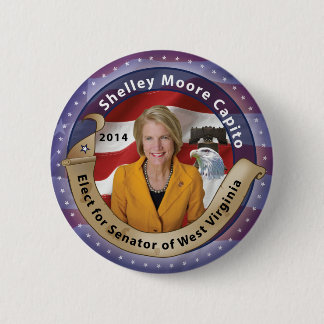 Elect Shelley Moore Capito for Senator of W.V. 6 Cm Round Badge