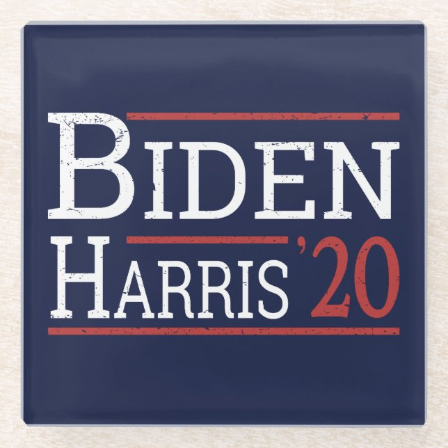 Election 2020 - Biden Harris I Glass Coaster (Front)
