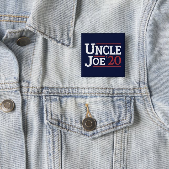 Election 2020 - Uncle Joe 15 Cm Square Badge (In Situ)