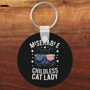 Election 2024 Childless Cat Lady Feminist Voting  Key Ring