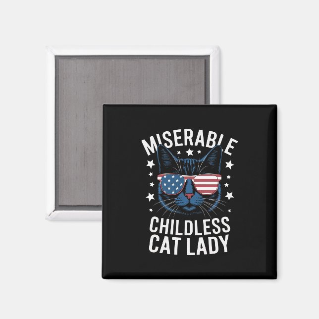 Election 2024 Childless Cat Lady Feminist Voting  Magnet (Front/Back)