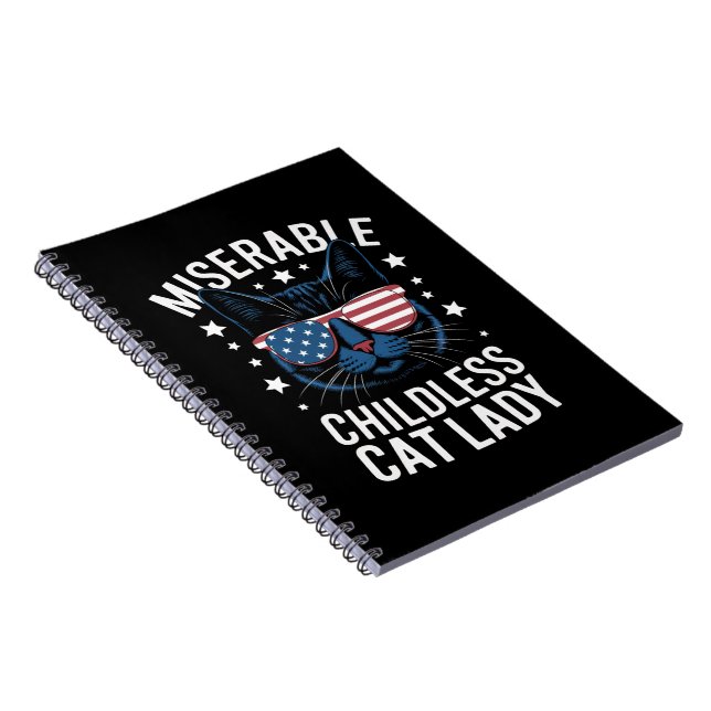 Election 2024 Childless Cat Lady Feminist Voting  Notebook (Right Side)