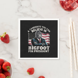Election 2024 Funny Vote Sasquatch USA Napkin