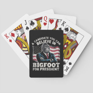 Election 2024 Funny Vote Sasquatch USA Playing Cards
