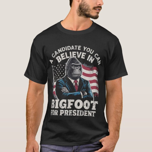 Election 2024 Funny Vote Sasquatch USA T-Shirt (Front)