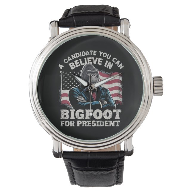 Election 2024 Funny Vote Sasquatch USA Watch (Front)