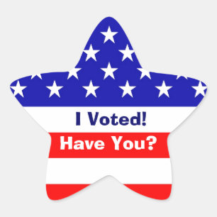 Election American Flag Star Stickers