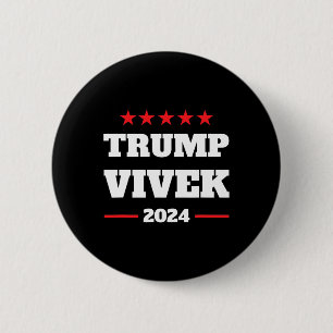 Election Bold Proud Pro Donald Trump Vivek 2024  6 Cm Round Badge