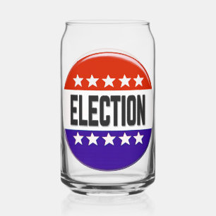 Election Button Can Glass