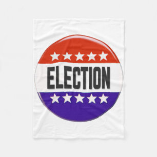 Election Button Fleece Blanket