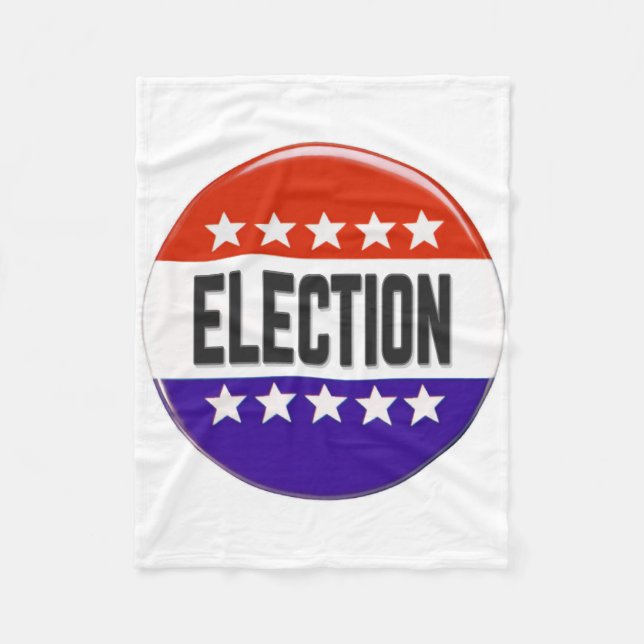 Election Button Fleece Blanket (Front)