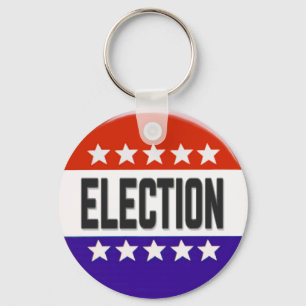 Election Button Key Ring