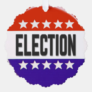 Election Button Tree Decoration Card