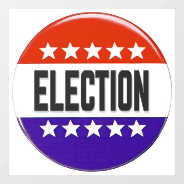 Election Button Window Cling (Sheet)
