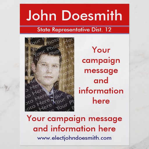 Election Campaign Flyer Template | Zazzle