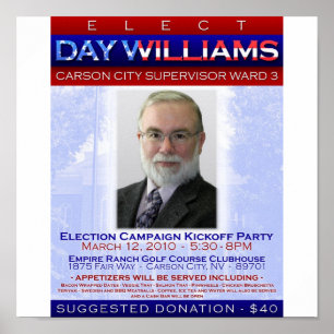 Election Campaign Kickoff Party Poster