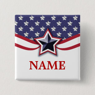 Election Campaign Pin Template Stars Stripes