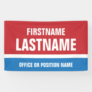 Election Campaign Red White Blue Banner