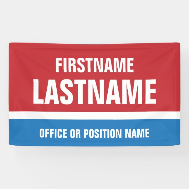 Election Campaign Red White Blue Banner (Horizontal)