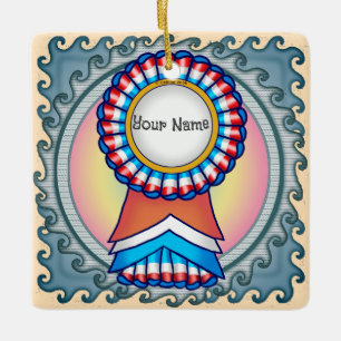 Election Campaign Ribbon  Ceramic Ornament