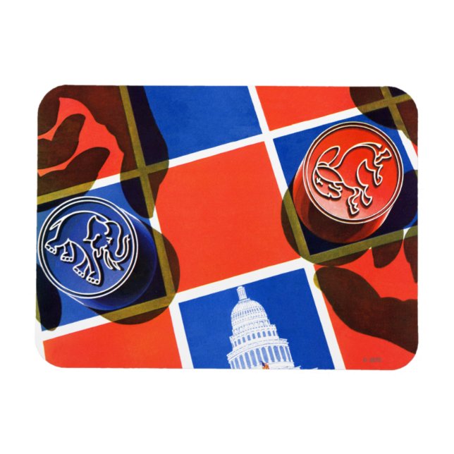 Election Chequerboard Magnet (Horizontal)