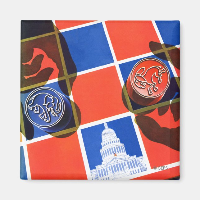Election Chequerboard Magnet (Front)