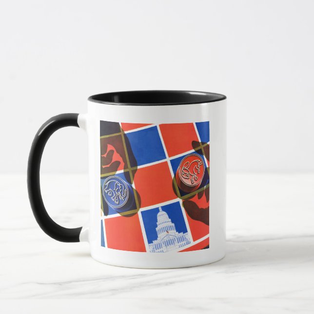 Election Chequerboard Mug (Left)