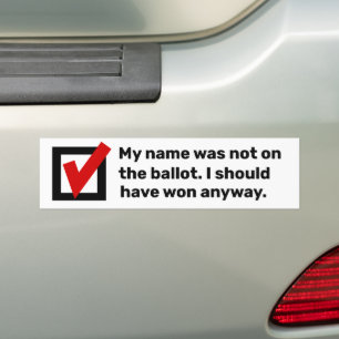 Election Humor 2024 Bumper Sticker