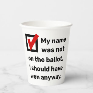 Election Humour 2024 Paper Cups