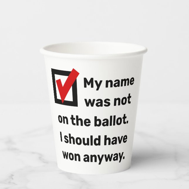 Election Humour 2024 Paper Cups (Front)