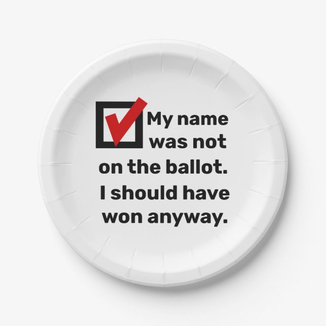 Election Humour 2024 Paper Plate (Front)