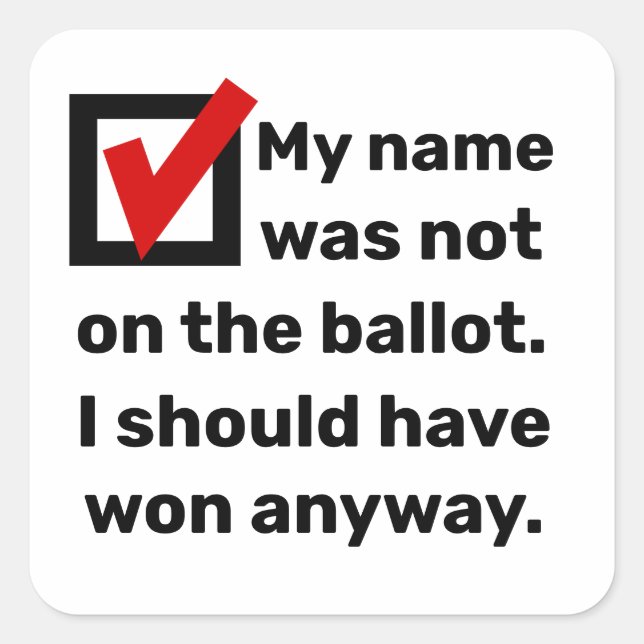 Election Humour 2024 Square Sticker (Front)