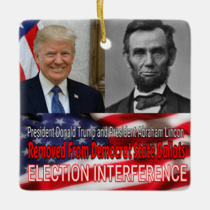 Election Interference Ceramic Ornament