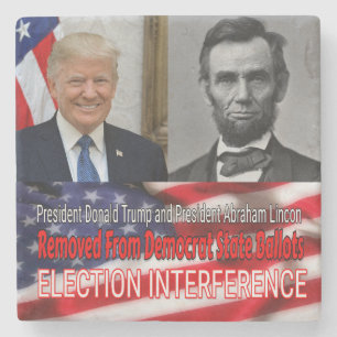 Election Interference Stone Coaster