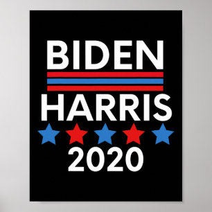 Election Joe Biden Kamala Harris Red White And Blu Poster