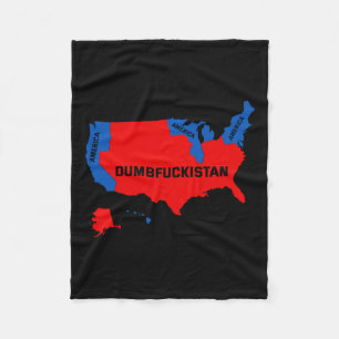 Election Map 2024 United States Of America Dumbfor Fleece Blanket