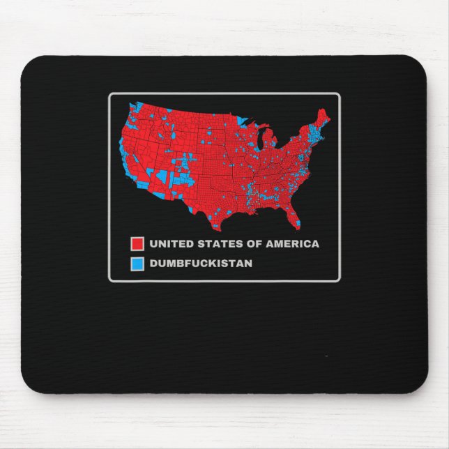 Election Map 2024 United States Of America Dumbfor Mouse Mat (Front)