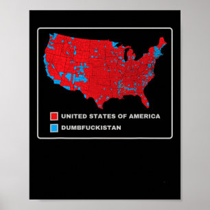 Election Map 2024 United States Of America Dumbfor Poster