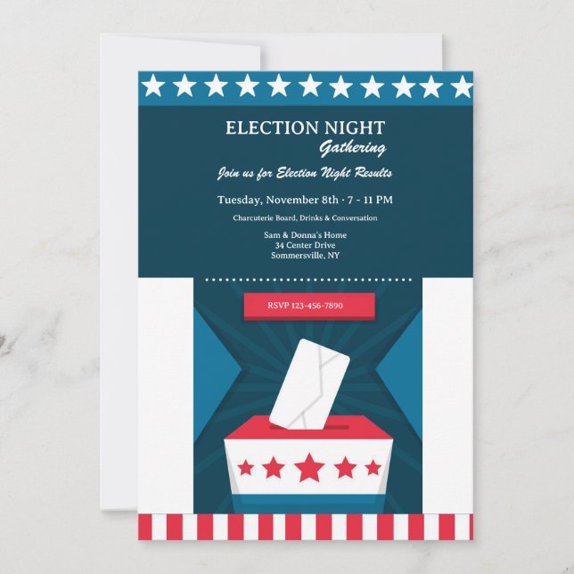 Election Night Gathering Invitation (Front)
