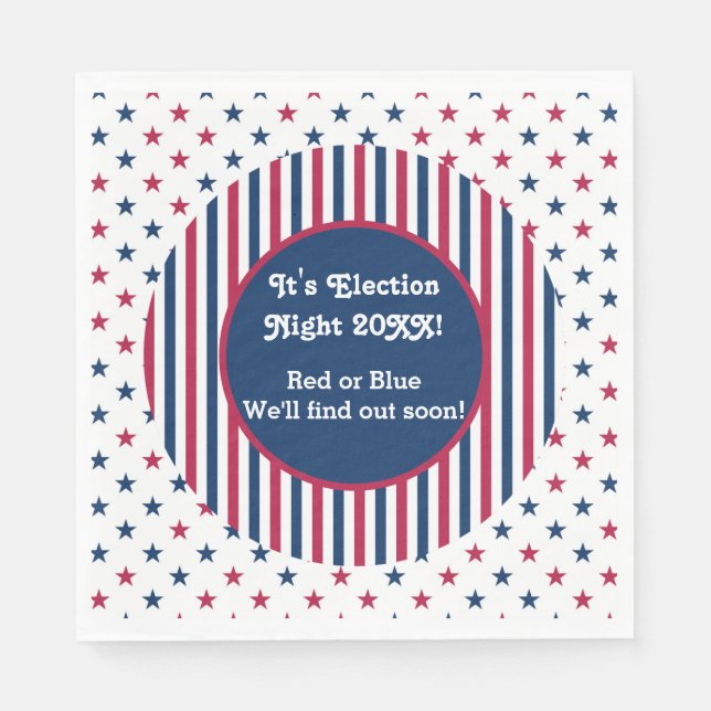 Election Night Party Celebration 2024 Patriotic Napkin (Front)