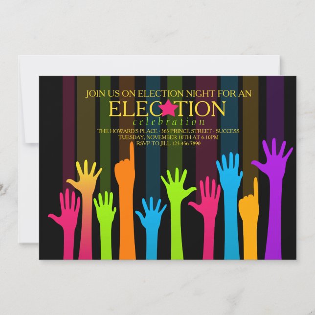 Election Night Vote Count Party Invitation (Front)