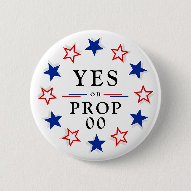 Election Prop Voting American Stars Red White Blue 6 Cm Round Badge (Front)