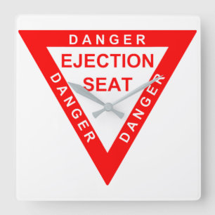 ELECTION SEAT DANGER SQUARE WALL CLOCK