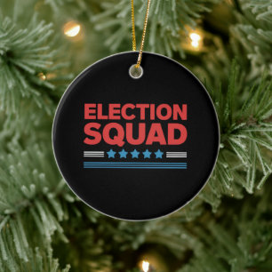 Election Squad 2024 Election Democrat Republican Ceramic Tree Decoration