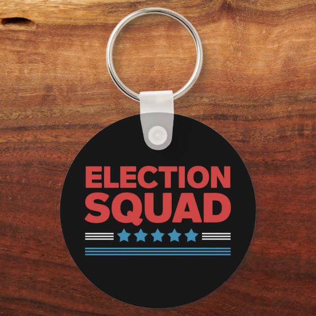 Election Squad 2024 Election Democrat Republican  Key Ring (Front)