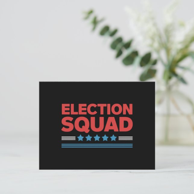 Election Squad 2024 Election Democrat Republican  Postcard (Standing Front)