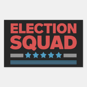 Election Squad 2024 Election Democrat Republican  Rectangular Sticker