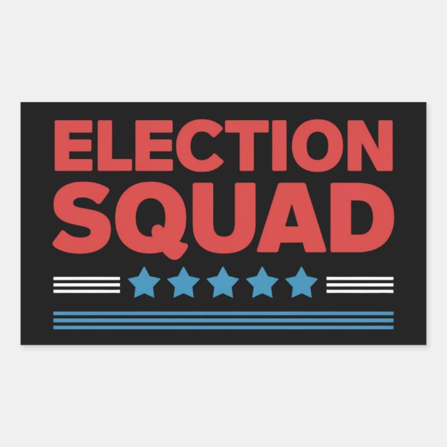 Election Squad 2024 Election Democrat Republican  Rectangular Sticker (Front)