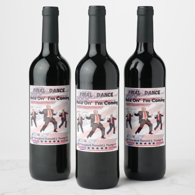Election Trump Wine Food and Beverage Label Set (Bottles)